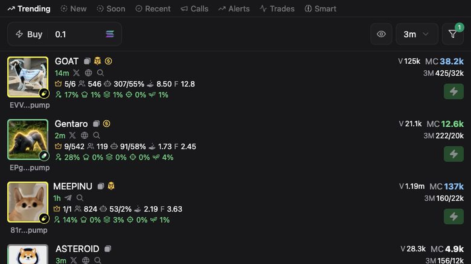 Fasol mobile Telegram interface